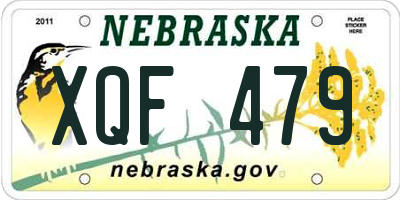 NE license plate XQF479