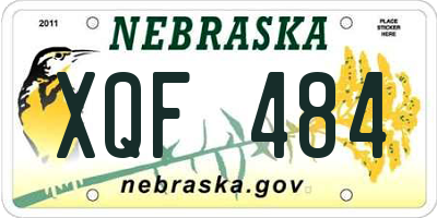 NE license plate XQF484
