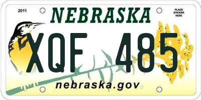 NE license plate XQF485
