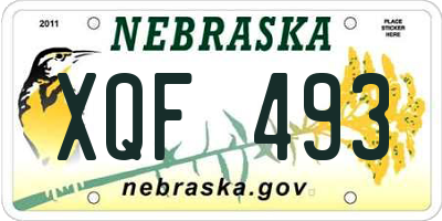 NE license plate XQF493
