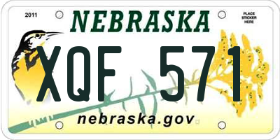 NE license plate XQF571