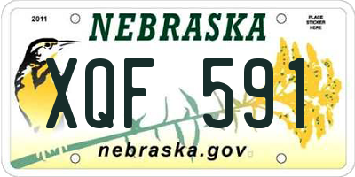 NE license plate XQF591