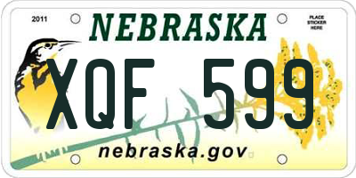 NE license plate XQF599