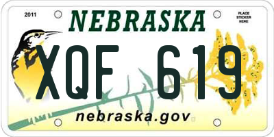 NE license plate XQF619