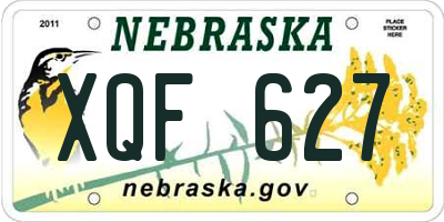 NE license plate XQF627