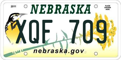NE license plate XQF709