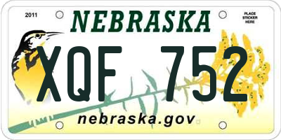 NE license plate XQF752