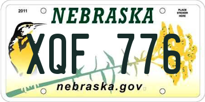 NE license plate XQF776