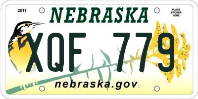 NE license plate XQF779
