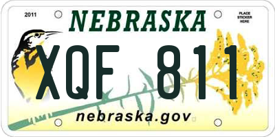 NE license plate XQF811