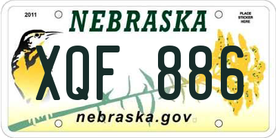 NE license plate XQF886