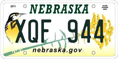 NE license plate XQF944