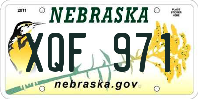 NE license plate XQF971