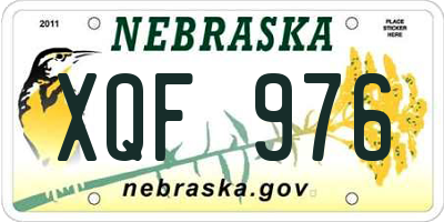 NE license plate XQF976