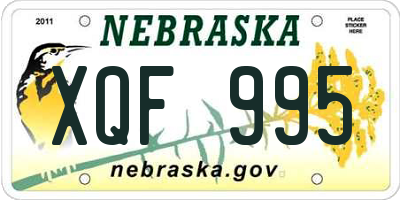 NE license plate XQF995