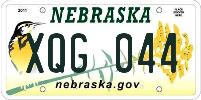 NE license plate XQG044