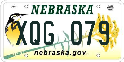 NE license plate XQG079