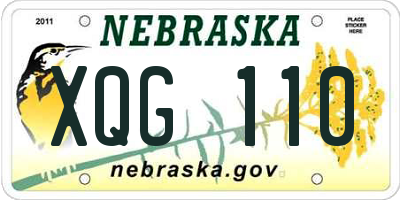 NE license plate XQG110