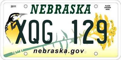 NE license plate XQG129