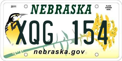 NE license plate XQG154
