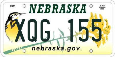 NE license plate XQG155