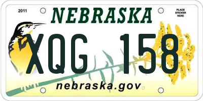 NE license plate XQG158