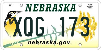 NE license plate XQG173
