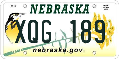 NE license plate XQG189