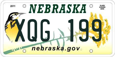 NE license plate XQG199