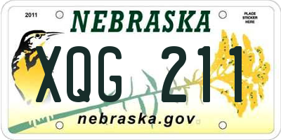 NE license plate XQG211