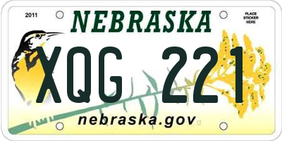 NE license plate XQG221