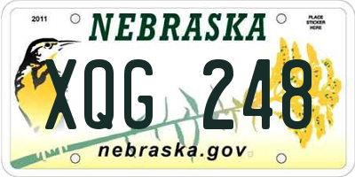 NE license plate XQG248