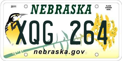 NE license plate XQG264