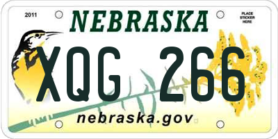 NE license plate XQG266