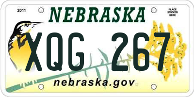 NE license plate XQG267