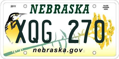 NE license plate XQG270