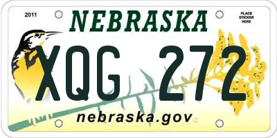 NE license plate XQG272