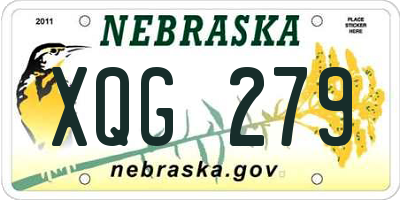 NE license plate XQG279