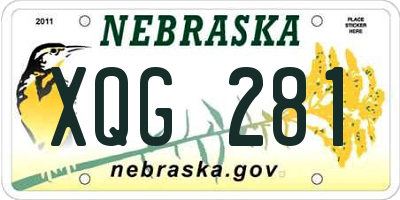 NE license plate XQG281