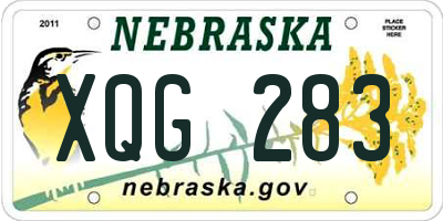 NE license plate XQG283