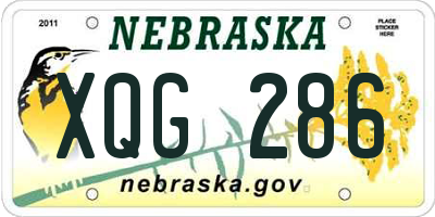 NE license plate XQG286