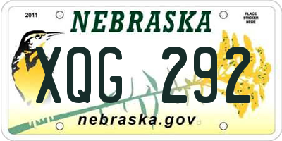 NE license plate XQG292