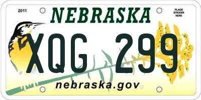 NE license plate XQG299