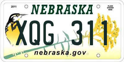 NE license plate XQG311
