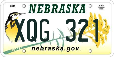 NE license plate XQG321