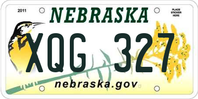 NE license plate XQG327