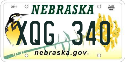 NE license plate XQG340