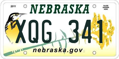 NE license plate XQG341