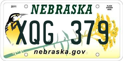 NE license plate XQG379