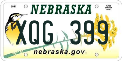 NE license plate XQG399